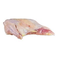 Raw, skin-on airline pheasant breast