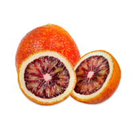 Blood oranges, whole & halved