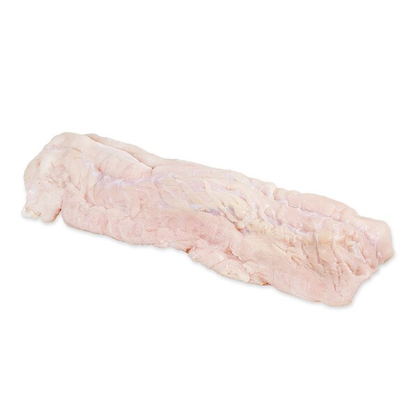 raw burmese python meat on a white background