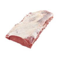 Raw grain-fed boneless striploin on white background