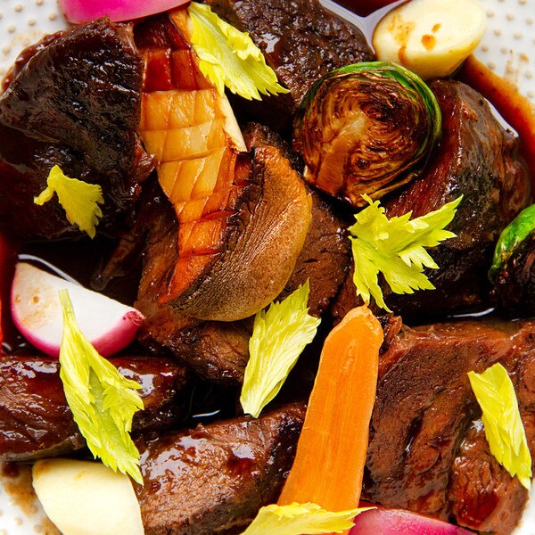 Braised Grass-Fed Beef cheeks