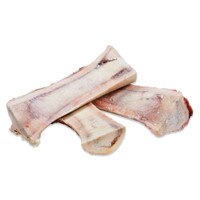 Raw canoe-cut marrow bones