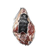 Whole, bone-in Iberico bellota ham with label