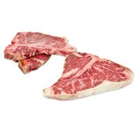 3 wagyu beef T-bone steaks, raw