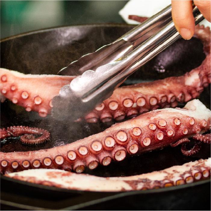 Octopus Legs in Cast Iron