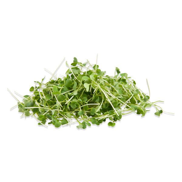 pile of micro mizuna greens