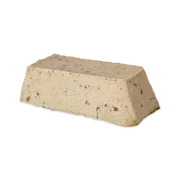 A block of all-natural truffle mousse