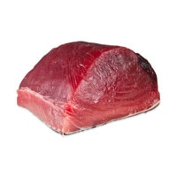 One 10 lb. chunk of raw yellowfin tuna loin