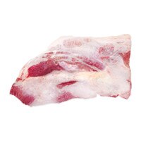 Raw whole bison brisket on white background