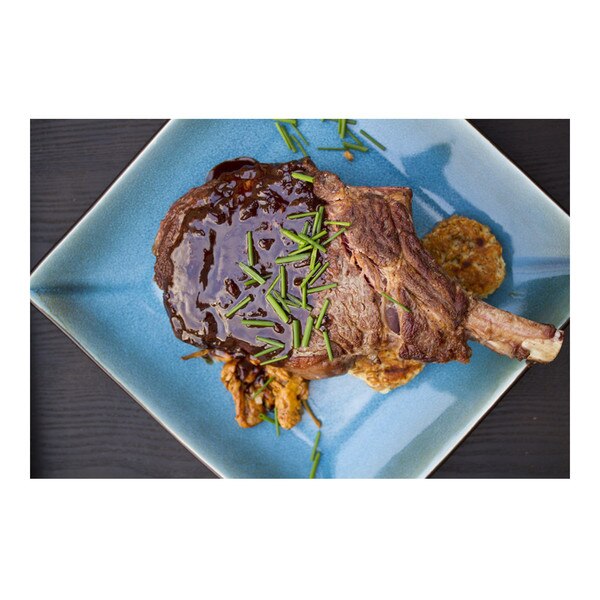 grass-fed beef cowboy ribeye steak with porter chocolate sauce recipe