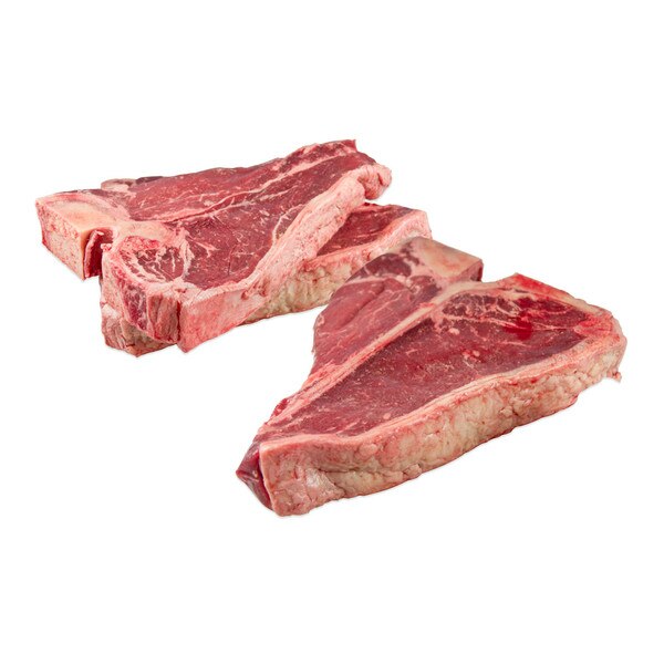 raw grass-fed porterhouse steaks