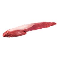 a whole, raw grass-feed beef tenderloin