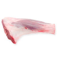 Raw grass-fed lamb foreshank on white background