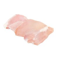 raw skinless, boneless organic chicken thigh