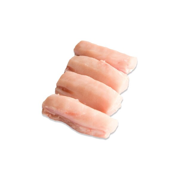 Raw boneless rabbit saddles