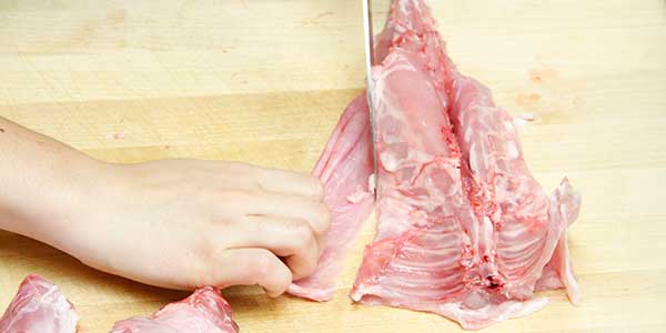 removing belly from loin