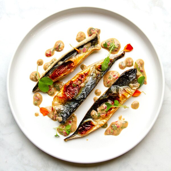 Broiled mackerel fillets